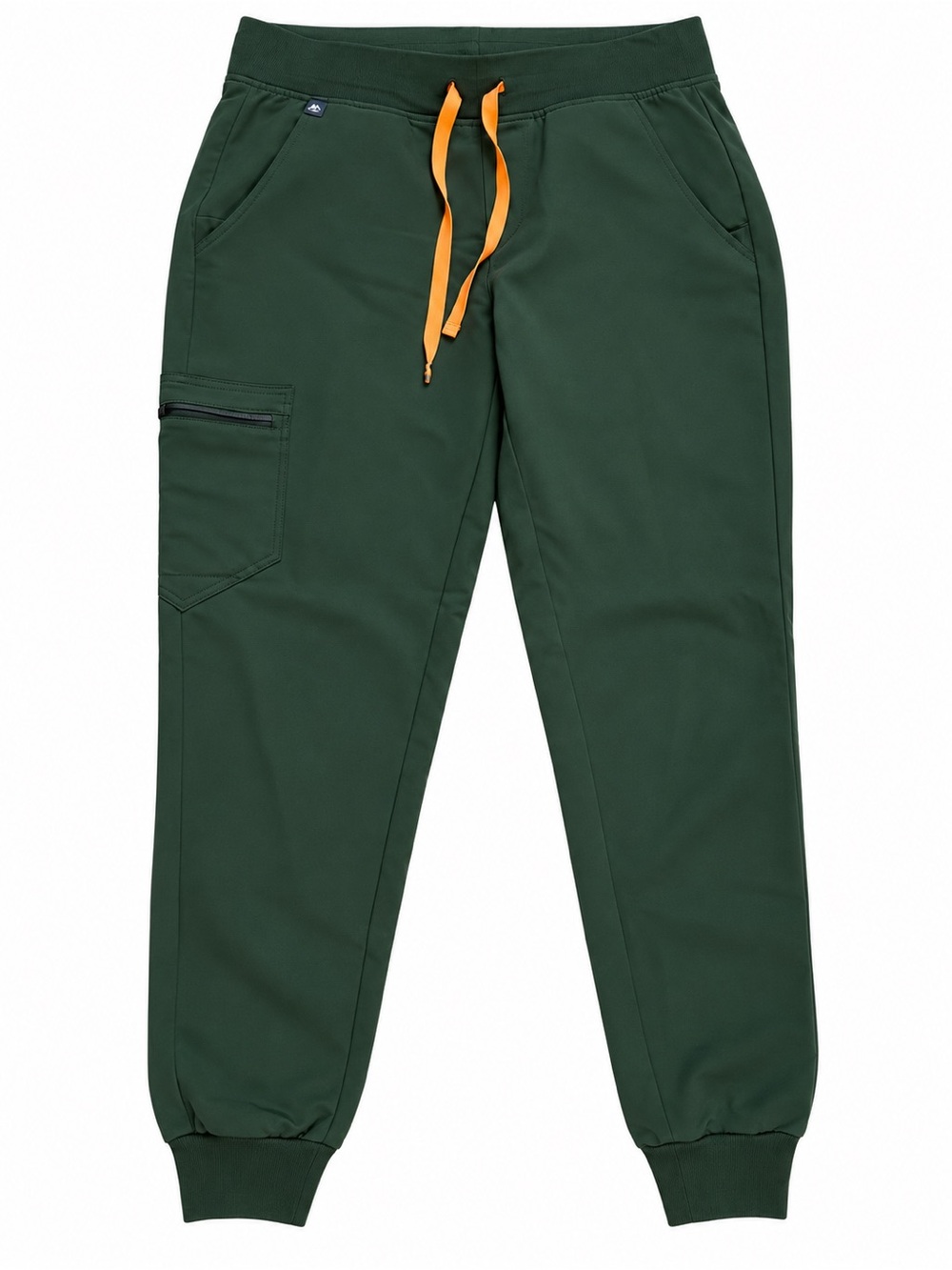 Figs Dark Green Joggers with Orange Drawcord Size Medium